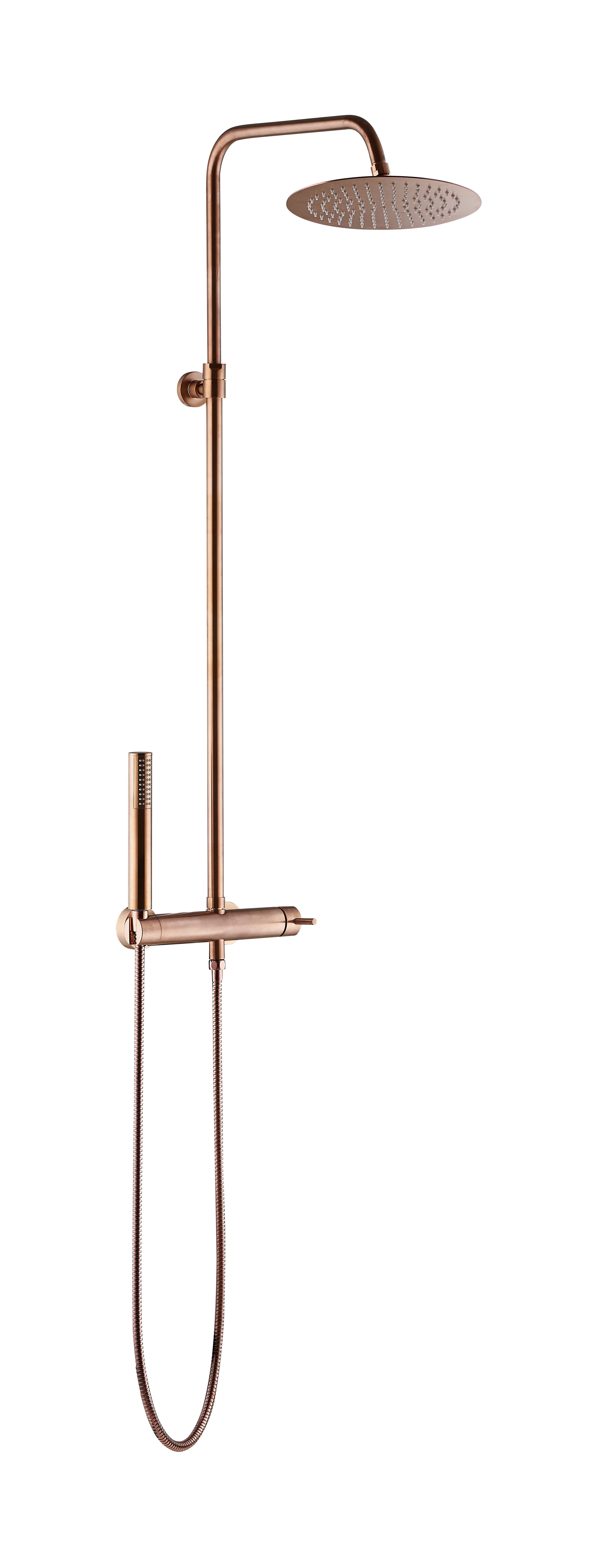 Colonne de douche + mitigeur mécanique EsseBagno Luisa cuivre brossé