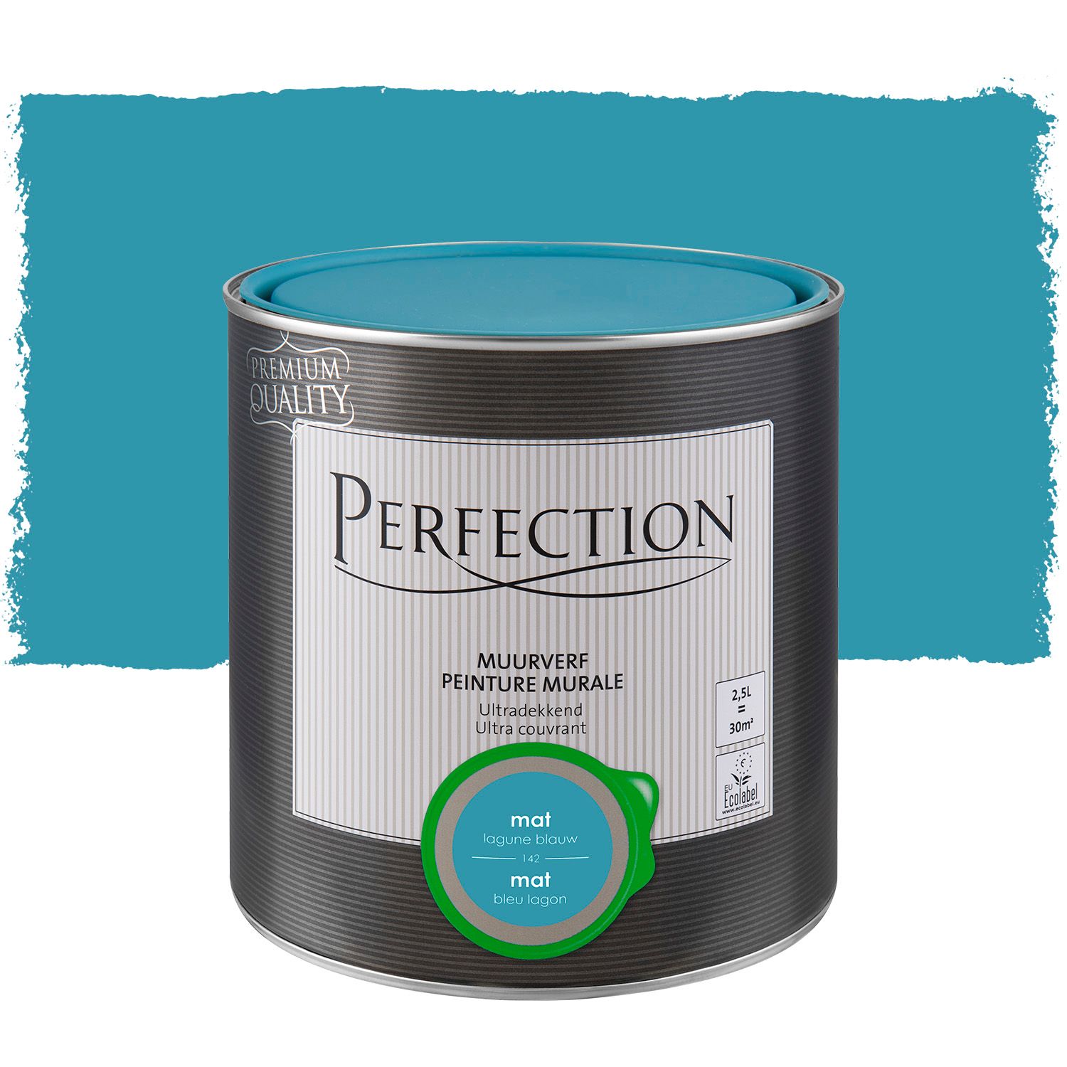 Peinture murale Perfection ultra couvrante bleu lagon mat 2,5L