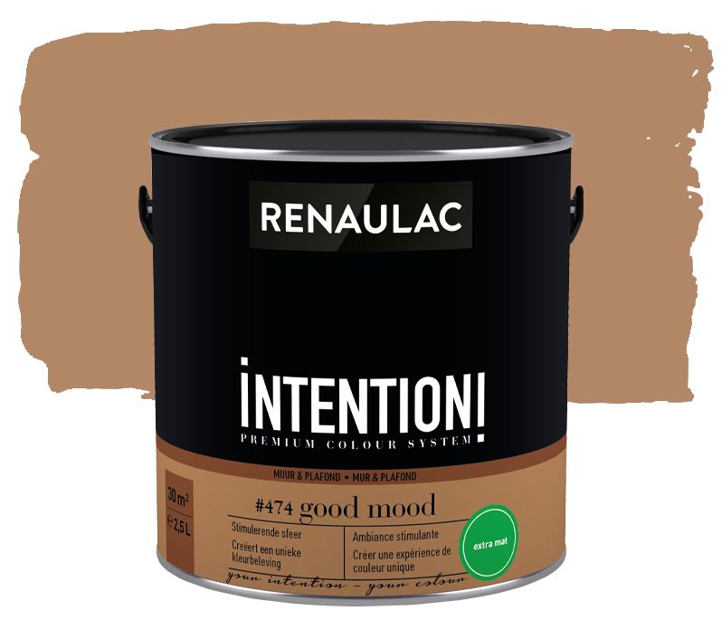 Peinture murale Renaulac Intention Mur & plafond good mood extra mat 2,5L