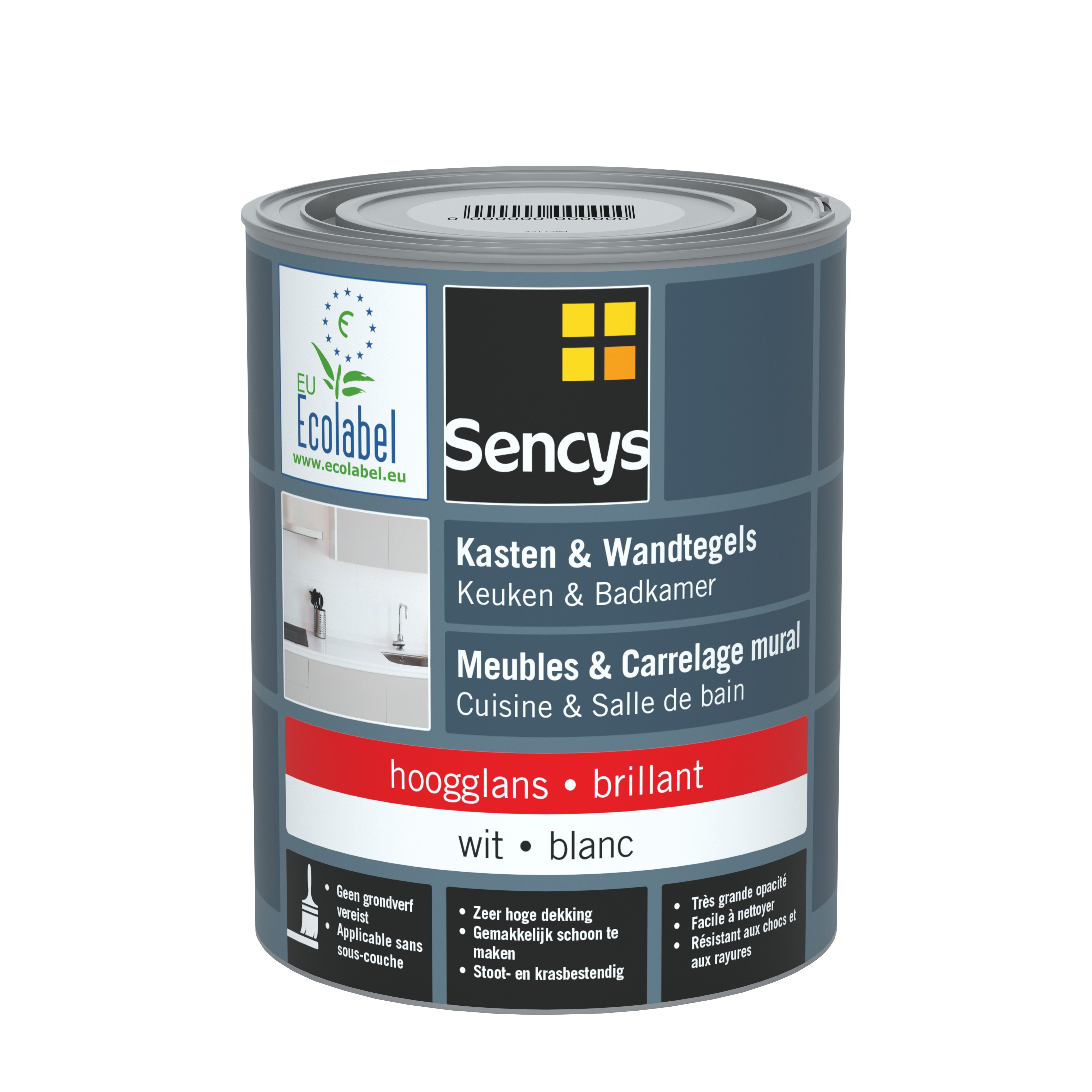 Laque carrelage mural & meubles, cuisine & salle de bain Sencys blanc brillant 750ml