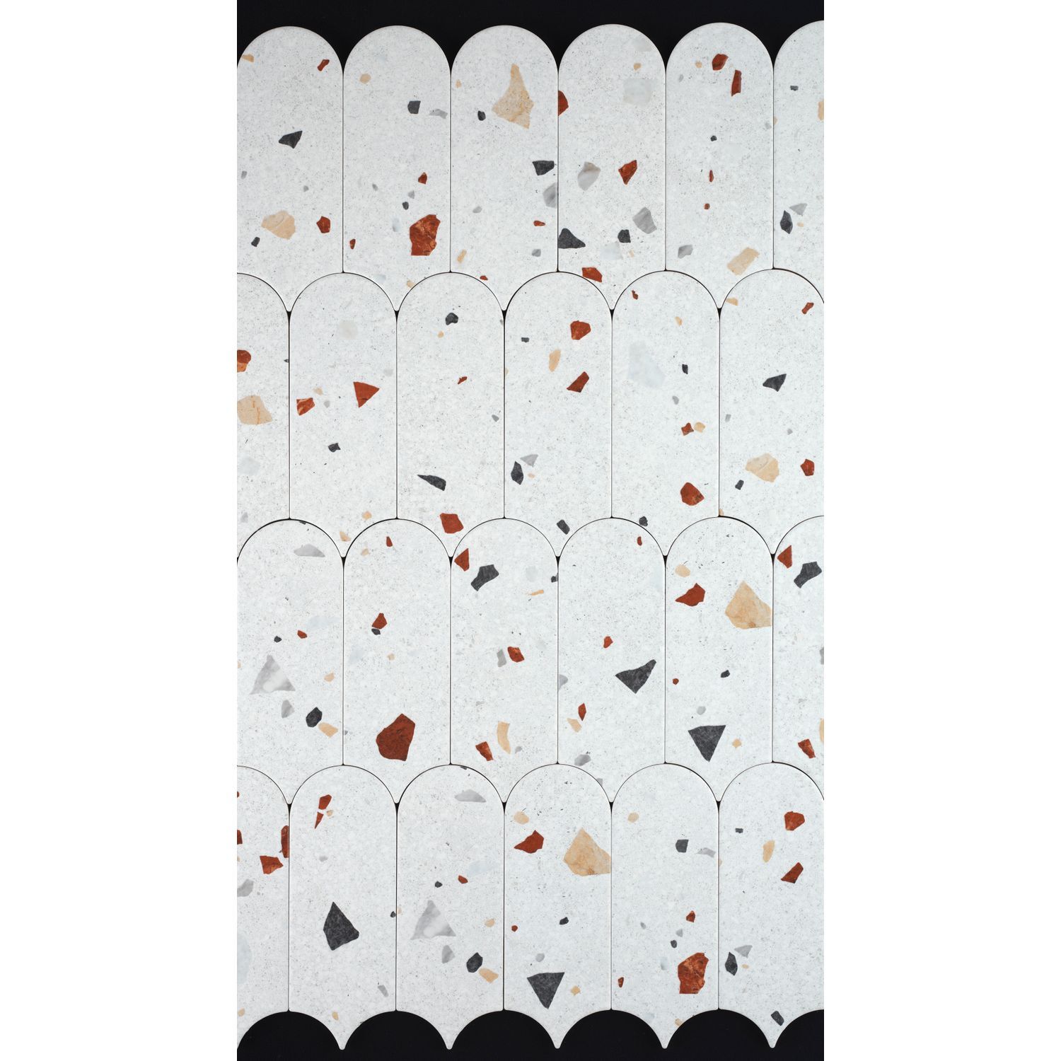 Carrelage mural - klimex - ultrastrong terrazzo round - blanc - 0,53 m²