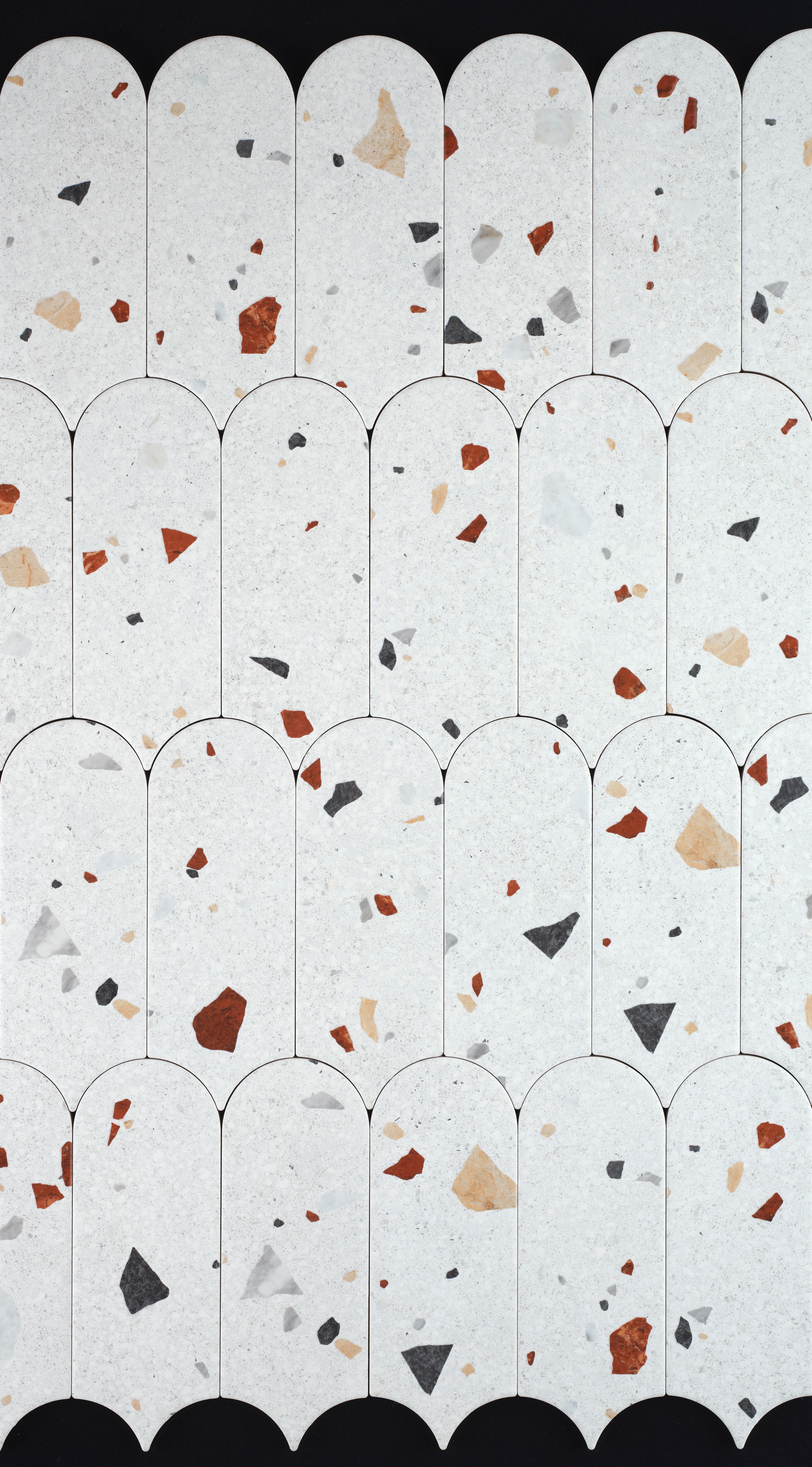 Klimex Wandtegel 'UltraStrong Terrazzo Round' Wit 0,53 m²