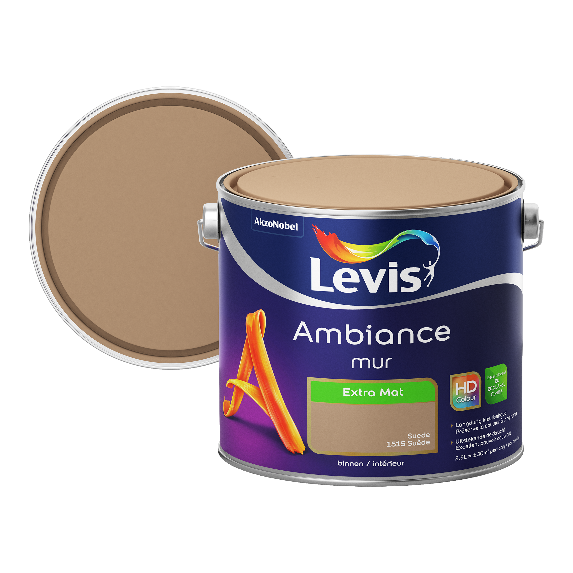 Peinture murale Levis Ambiance Mur suède extra mat 2,5L