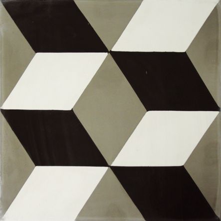 Carrelage sol et mur Kashba - Décor 3D - Ciment - Gris - 20x20cm - Contenu de la boîte 0,52m²