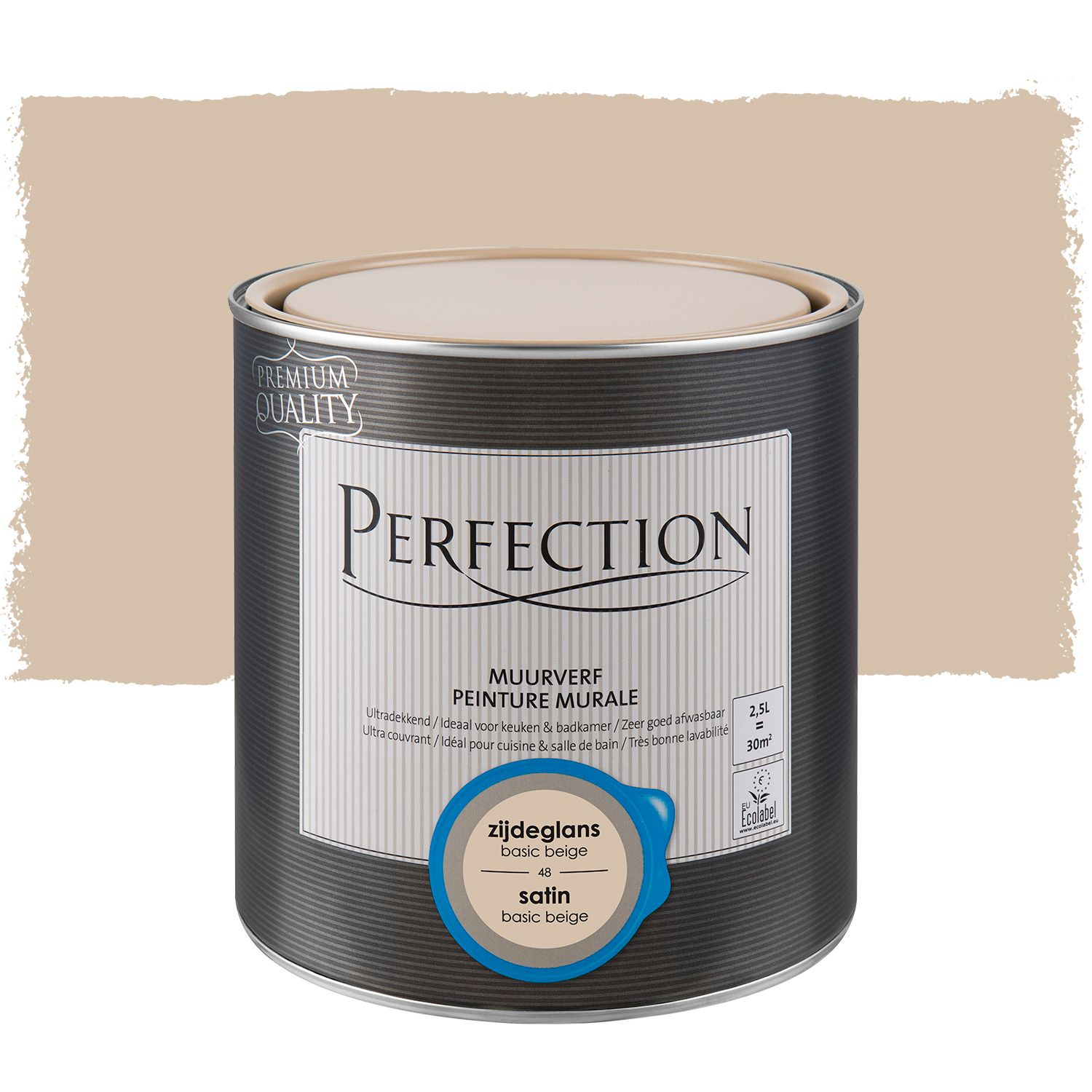 Peinture murale Perfection ultra couvrant satin basic beige 2,5L