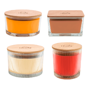 Bougie parfumée à mèche en bois