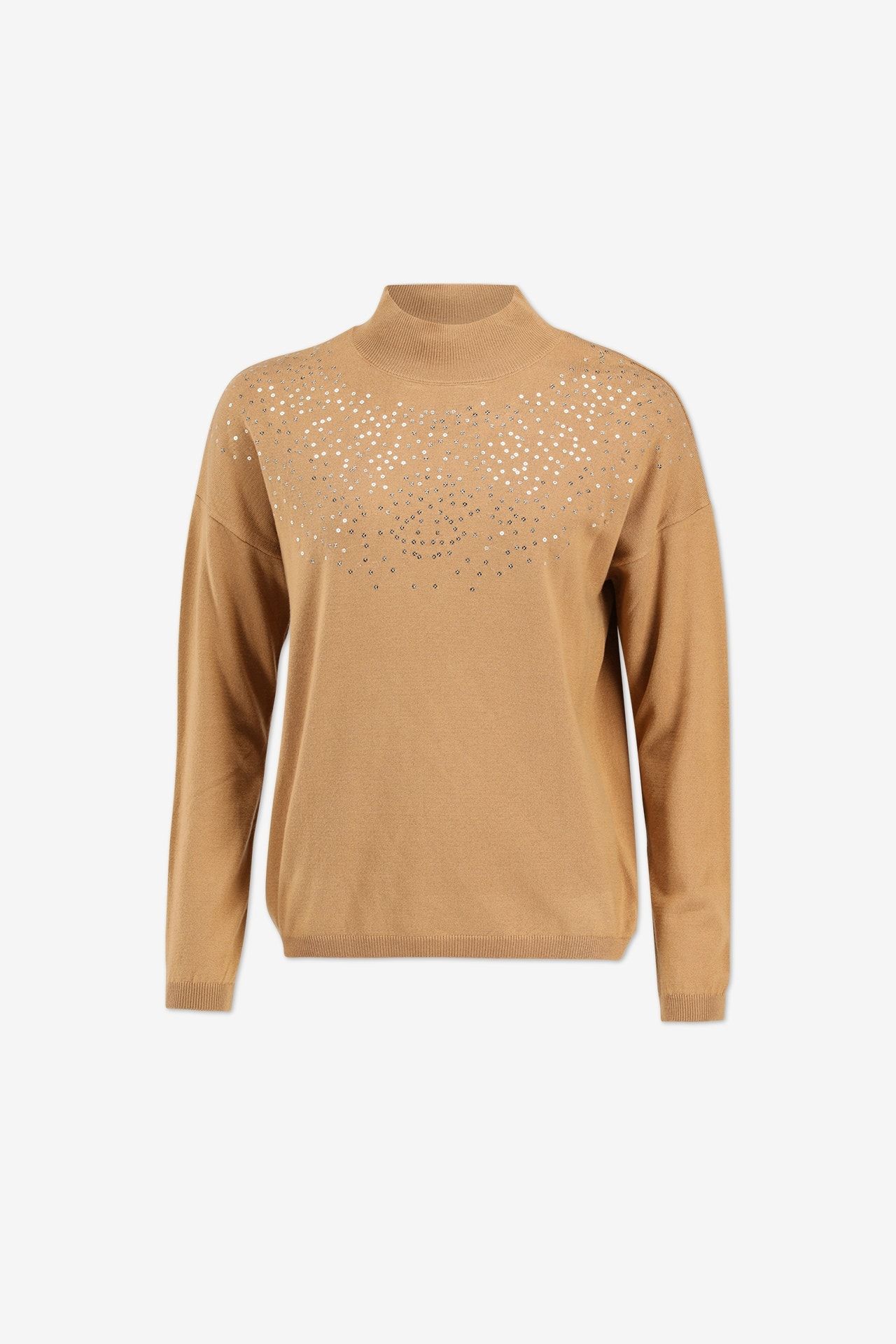 Pull fin brun avec séquence - Taille XS -