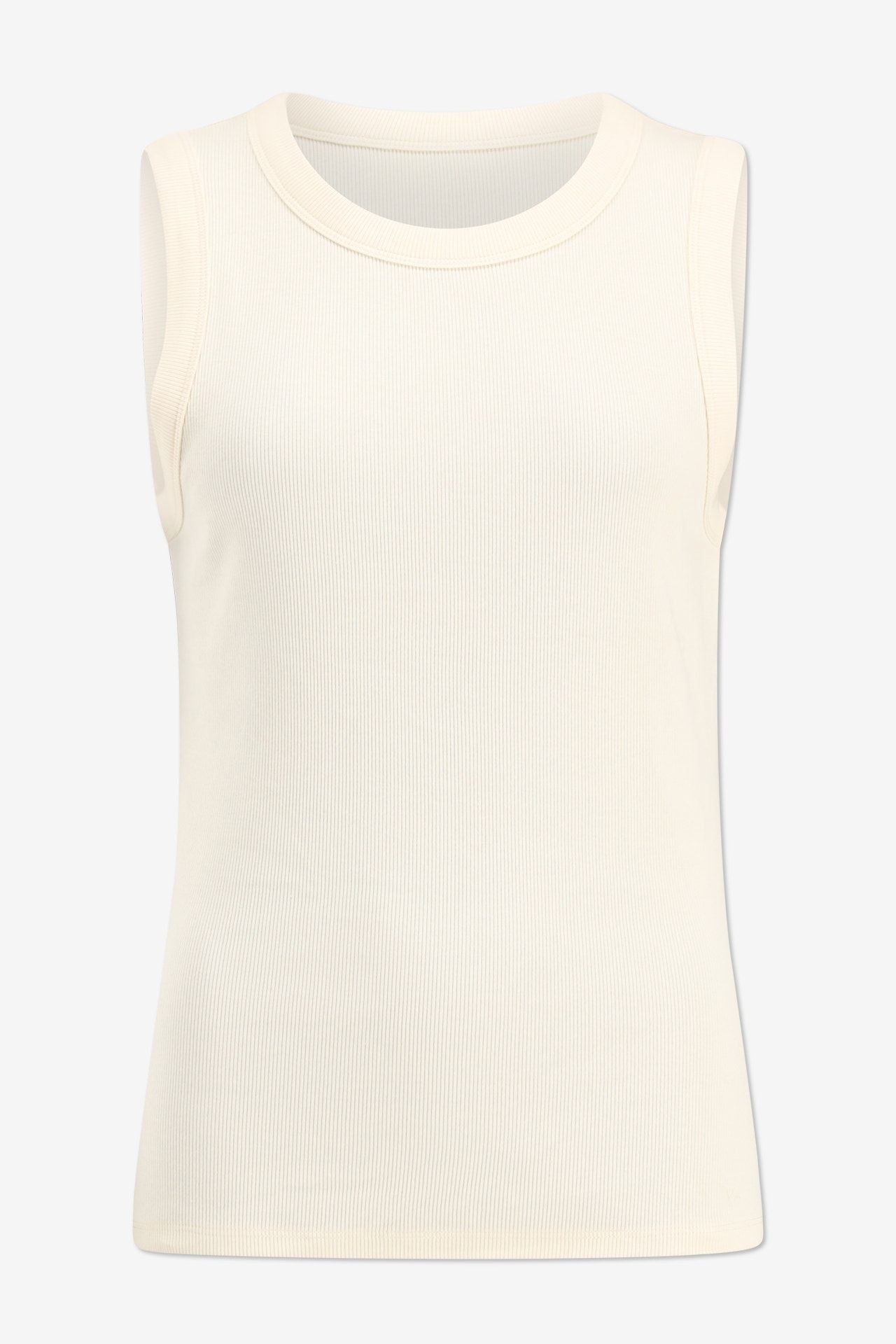 Ecru rib top - Maat XS -
