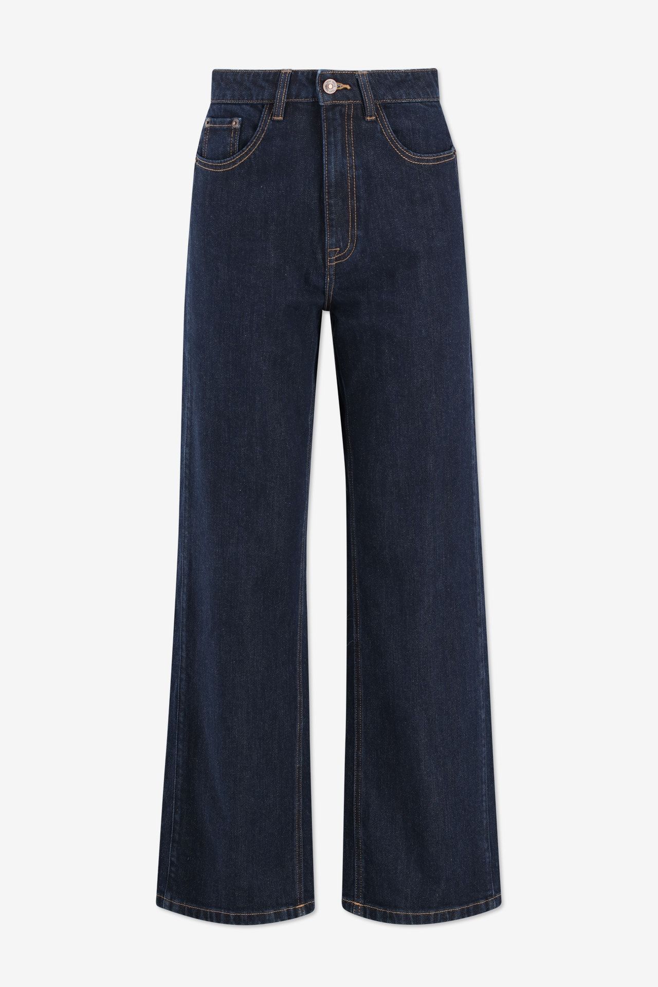Donkerblauwe wide leg jeans - Maat 34 -