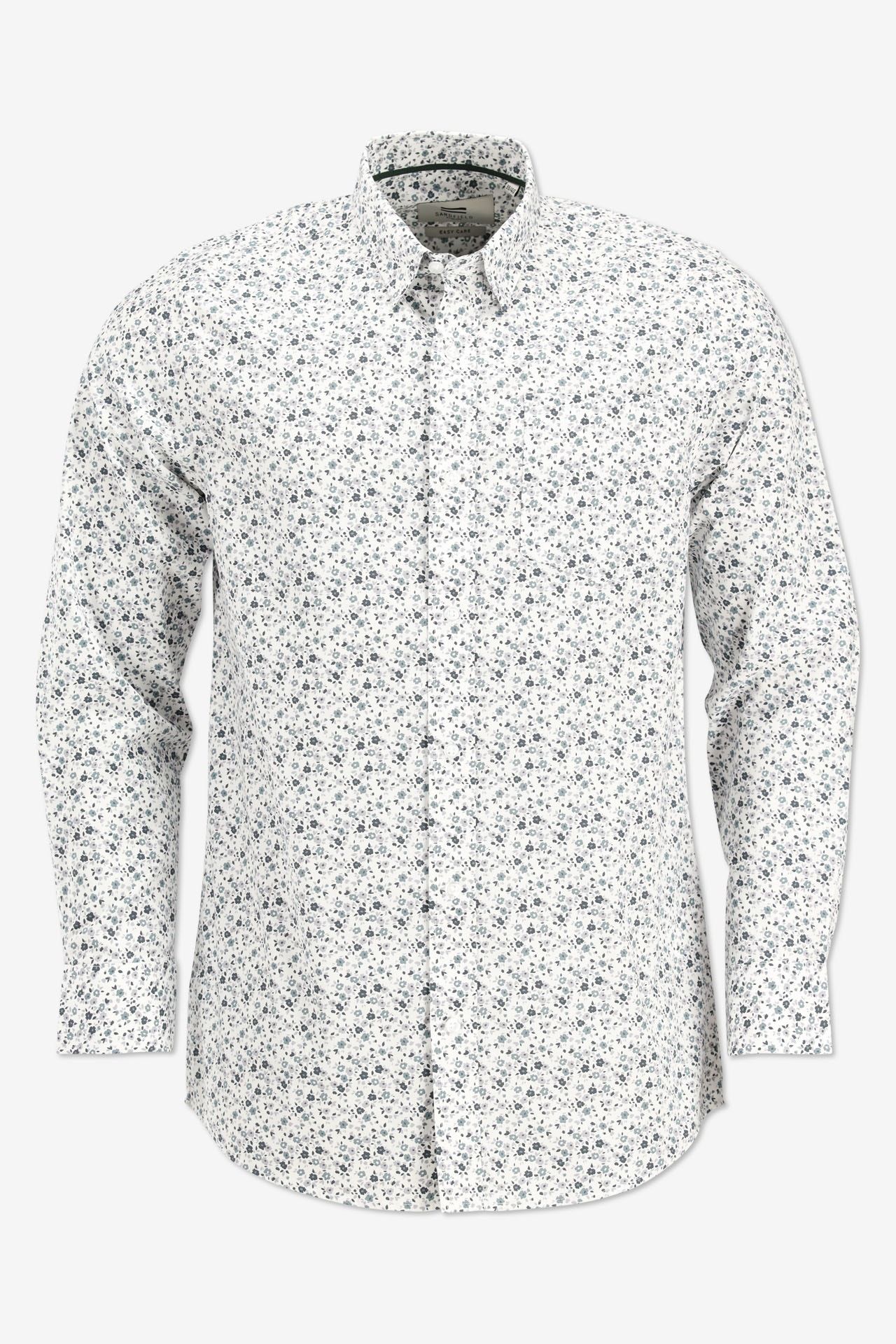Chemise à manches longues à fleurs vertes - Taille 39/40 -
