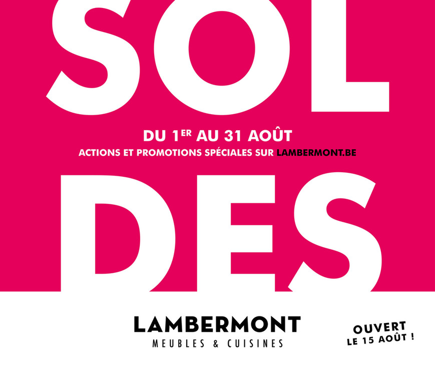 Folder Meubles et cuisines Lambermont du 01/08/2020 au 31/08/2020 - Promotions du mois d'aout