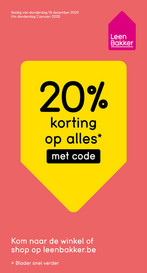 Folder Leen Bakker week 51 2024 20% korting op all