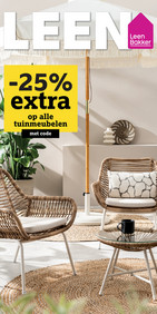 Leen Bakker folder van 13/06/2024 tot 23/06/2024 -  Leen Bakker 25% extra korting tuinmeubelen 13 t/m