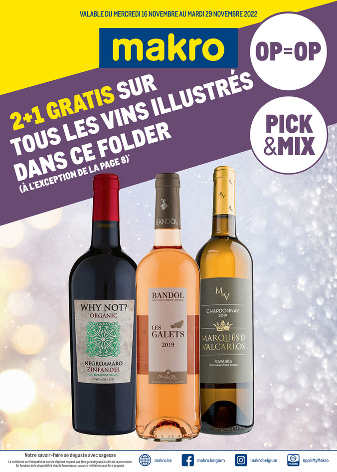 Folder Makro du 16/11/2022 au 29/11/2022 - Promotions de la semaine 24 wijnen