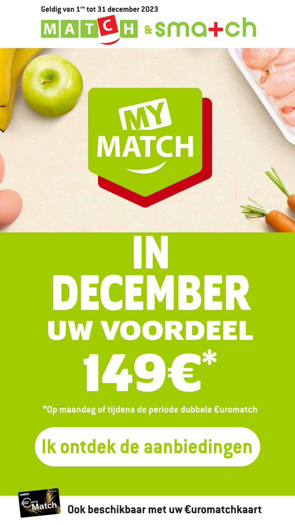 Match folder van 01/12/2023 tot 31/12/2023 - Promoties van de maand december