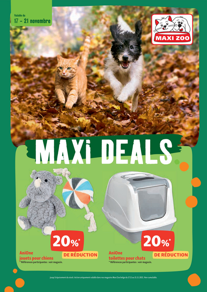 Folder Maxi Zoo du 17/11/2021 au 21/11/2021 - Promotions de la semaine 45