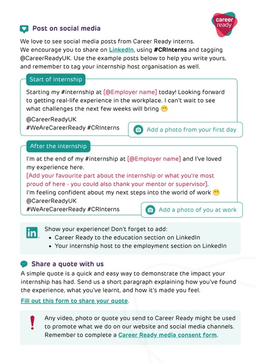Career Ready - Celebrating your internship - Page 3 - Created with ...