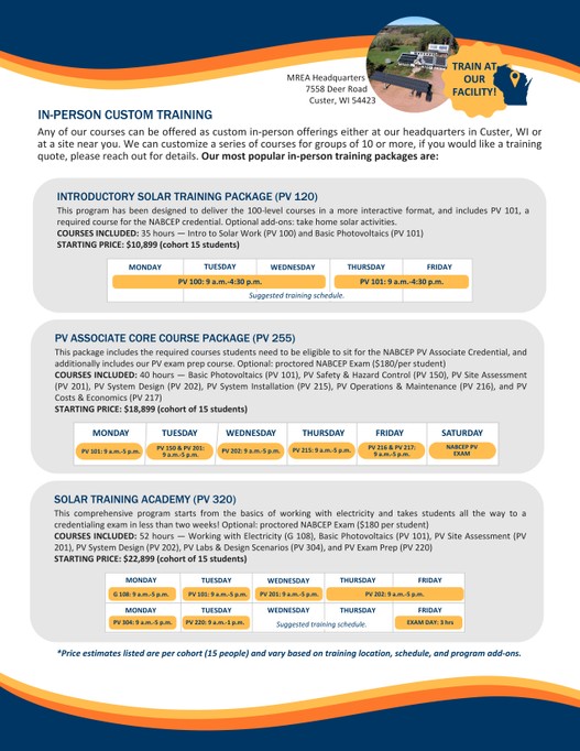 Midwest Renewable Energy Association (MREA) - MREA Custom Group ...