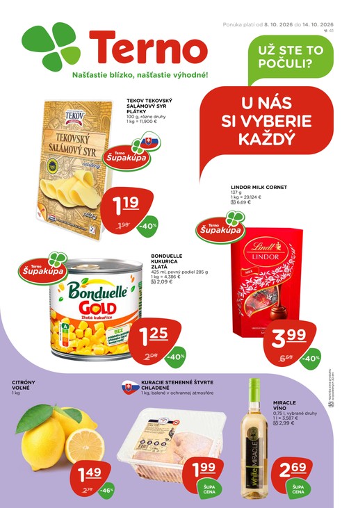 Terno – Akciový leták