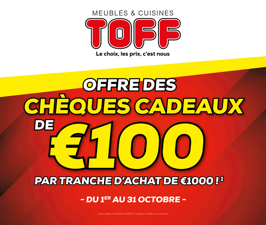 Folder Meubles et cuisines Toff du 01/10/2020 au 31/10/2020 - Promotions du mois Octobre