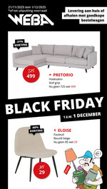 Black Friday bij WEBA! Jouw nieuwe meubelen en woonaccessoires aan ongelooflijke prijzen!