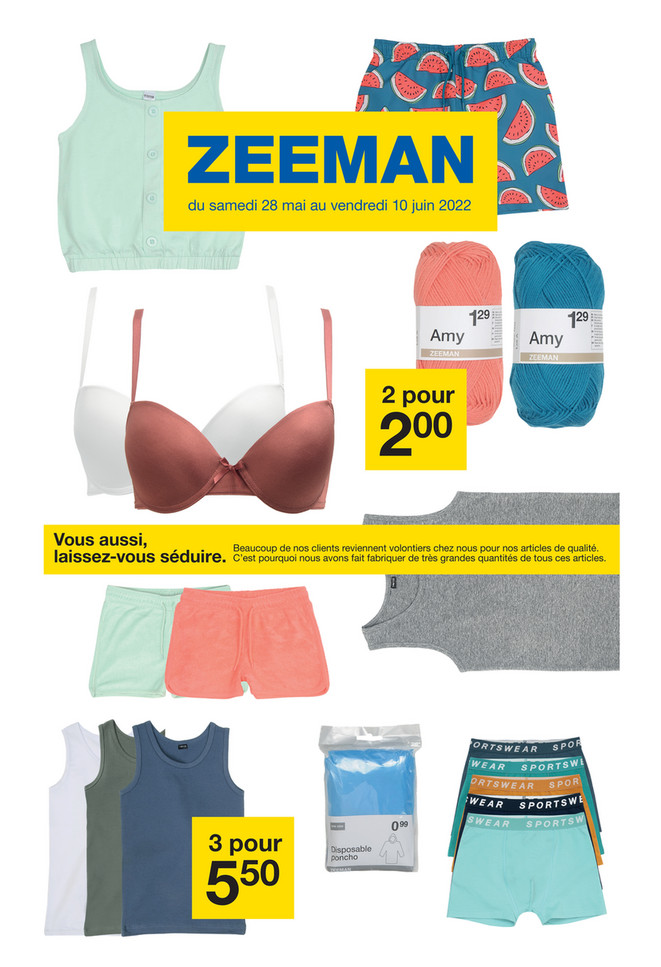 Folder Zeeman du 28/05/2022 au 10/06/2022 - Promotions de la semaine 22-23