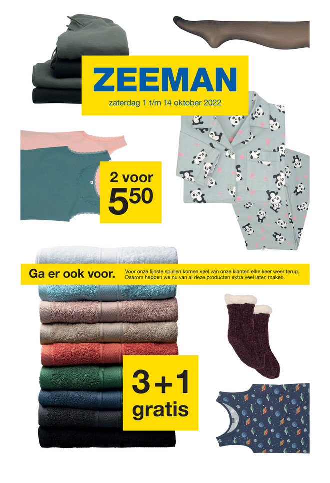 Zeeman folder van 01/10/2022 tot 14/10/2022 - Weekpromoties 40-41